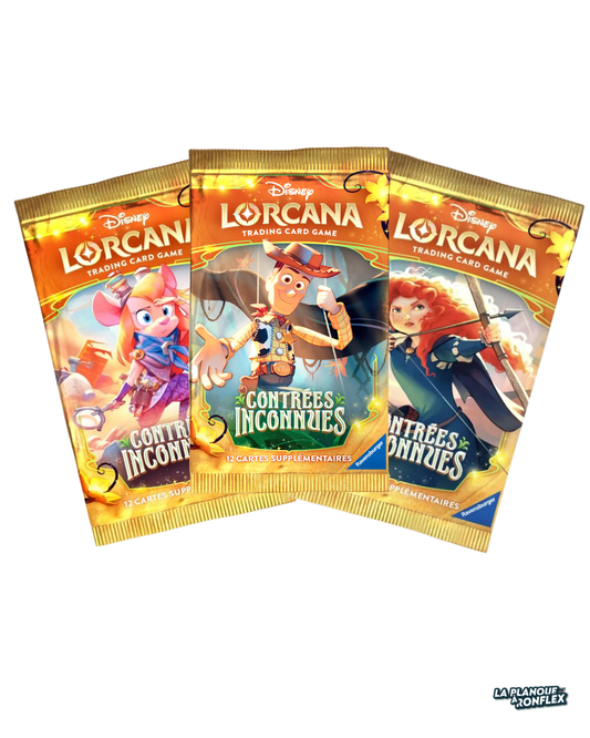 Artset 3 Boosters Disney Lorcana – Contrées Inconnues