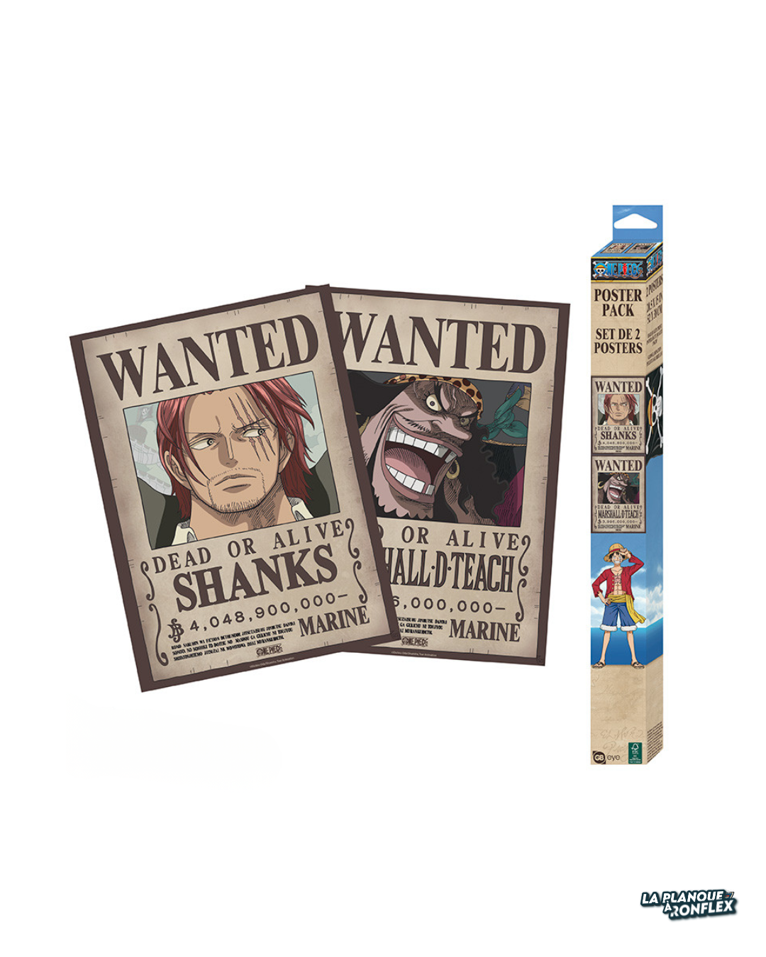 Set de 2 Posters One Piece – Wanted Shanks & Barbe Noire