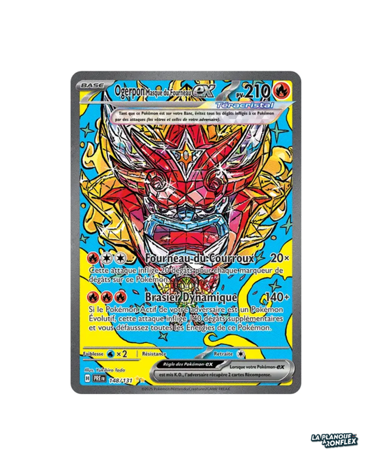 Ogerpon Masque du Fourneau ex – Évolutions Prismatiques 148/131